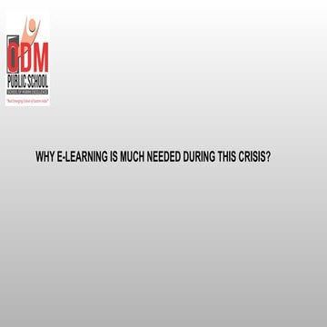 Why e learning is much needed during this crisis 