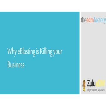 Why eBlasting is Killing Your Business