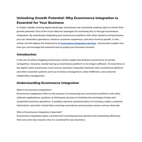 Why Ecommerce Integration is Essential for Your Business.pdf
