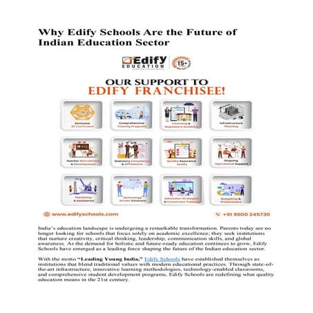Why Edify Schools Are the Future of Indian Education Sector | PDF