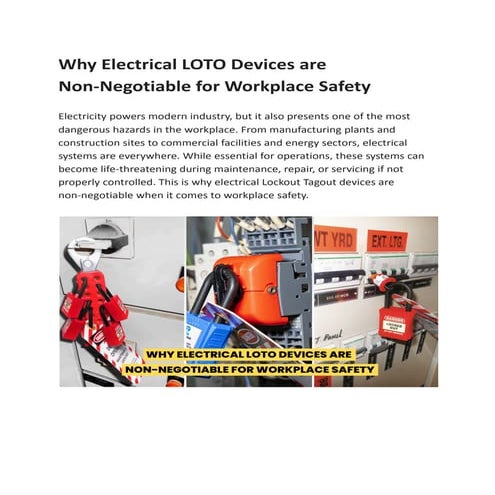 Essential Guide to Selecting Lockout Tagout (LOTO) Devices for ...
