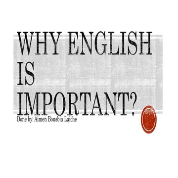 Why you should learn English