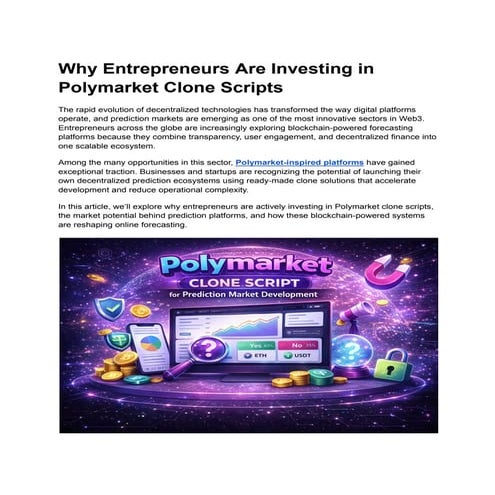 Why Polymarket Clone Scripts Are Seen as the Future of Crypto ...