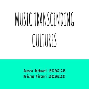 Music Transcending Culture