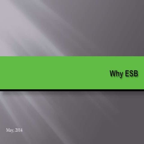 Why Enterprise Service Bus (ESB)
