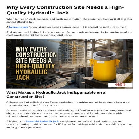 The Critical Role of High-Quality Hydraulic Jacks in Construction ...