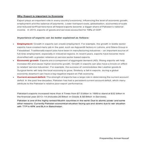 Why export is important to economy