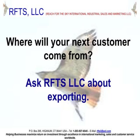 Why export & what is in it for you