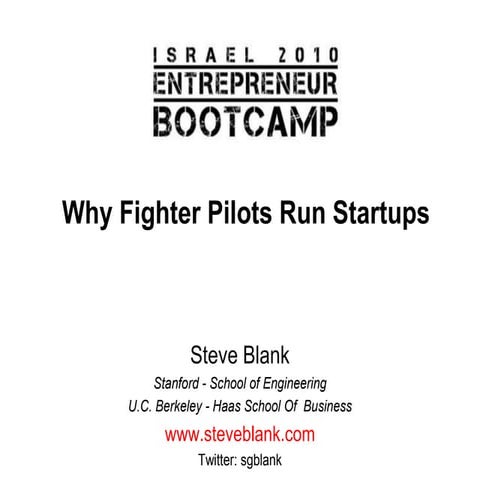 Why fighter pilots run startups