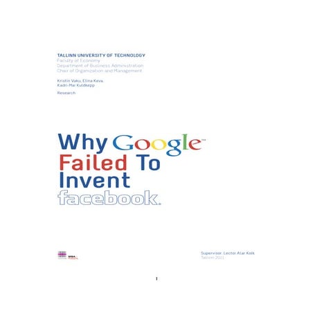 Why google failed to invent facebook?