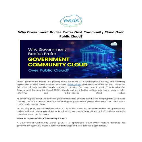 Why Government Bodies Prefer Government Community Cloud Over Public Cloud.pdf