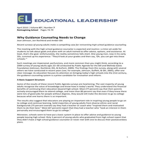 Why Guidance Counseling Needs to Change