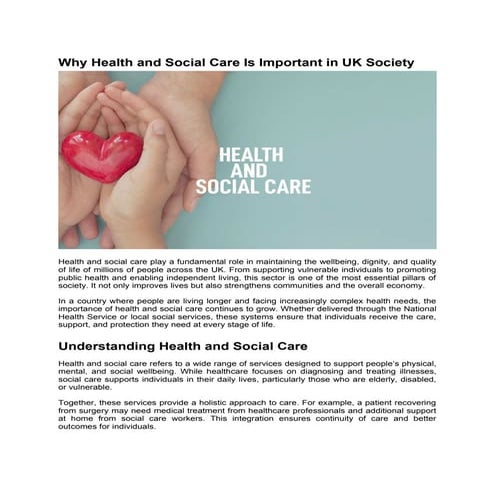 Services on health and social care | PDF