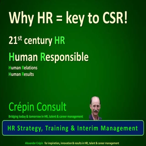 Why HR is key to CSR