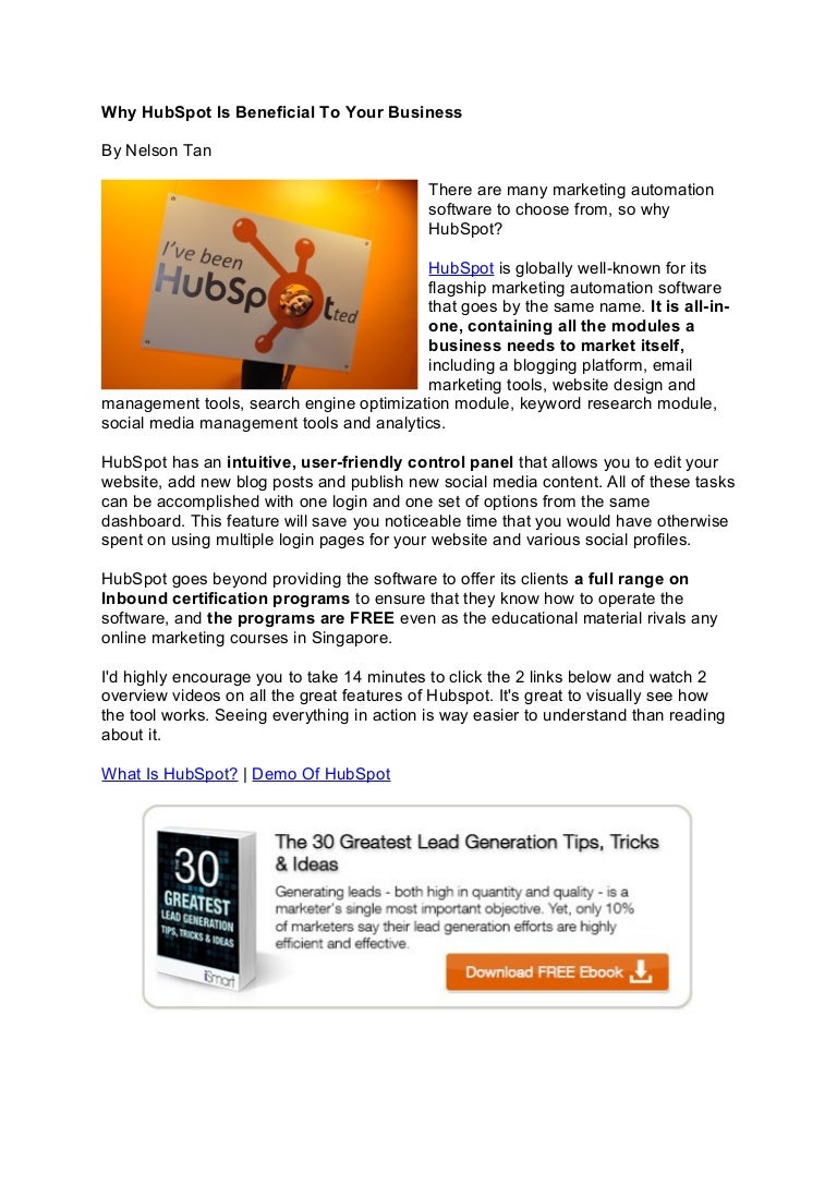 Why HubSpot is beneficial to your business