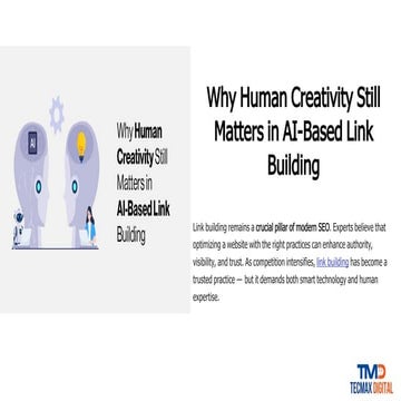 Why Human Creativity Still Matters in AI-Based Link Building | PPT