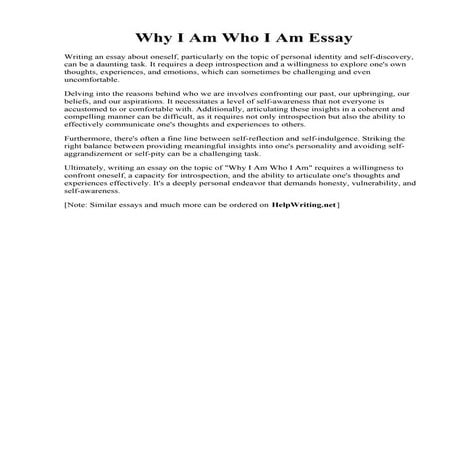 Why I Am Who I Am Essay.pdf