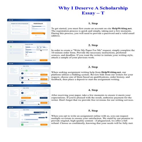 Why I Deserve A Scholarship Essay T. Online assignment writing service.