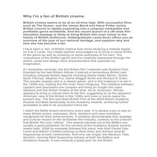 Why i’m a fan of british cinema By ...