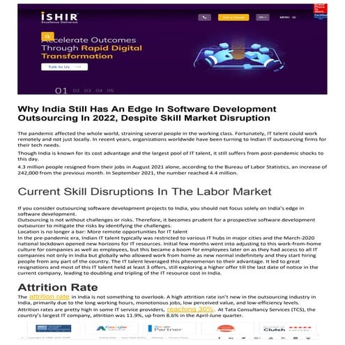 Why india still has an edge in software development outsourcing in 2022, despite skill market disruption