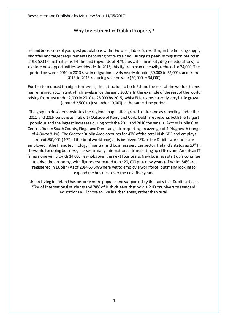 Why investment in dublin property