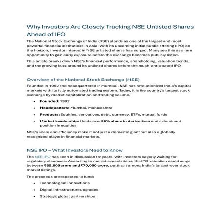 Why Investors Are Closely Tracking NSE Unlisted Shares Ahead of IPO.pdf