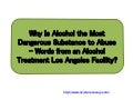 Why Is Alcohol the Most Dangerous Substance to Abuse – Words from an Alcohol Treatment Los Angeles Facility?