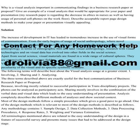 Why is a visual analysis important in communicating findings in a bu.pdf