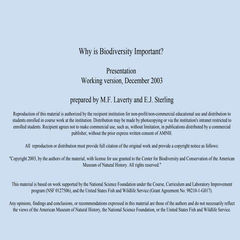 Why is biodiversity important