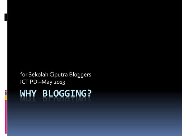 Why is blogging important for education