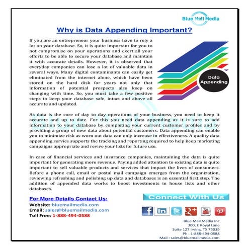 Why is data appending important