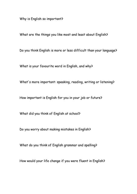Why is english so important