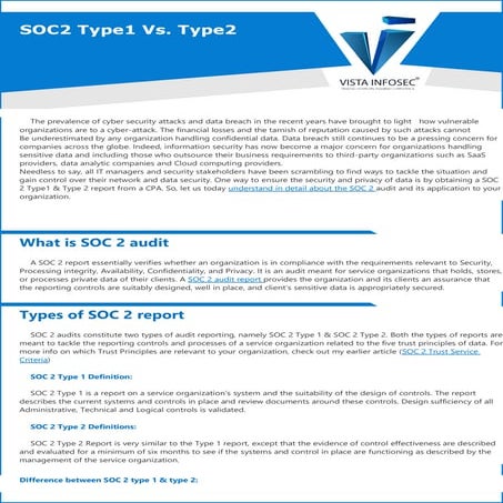 SOC 2 Type 1 Vs. Type 2: Do You Really Need It? This Will Help You Decide! 