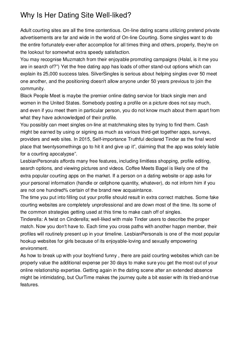 Why Is Her Dating Site Well Liked