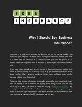 Why i should buy business insurance