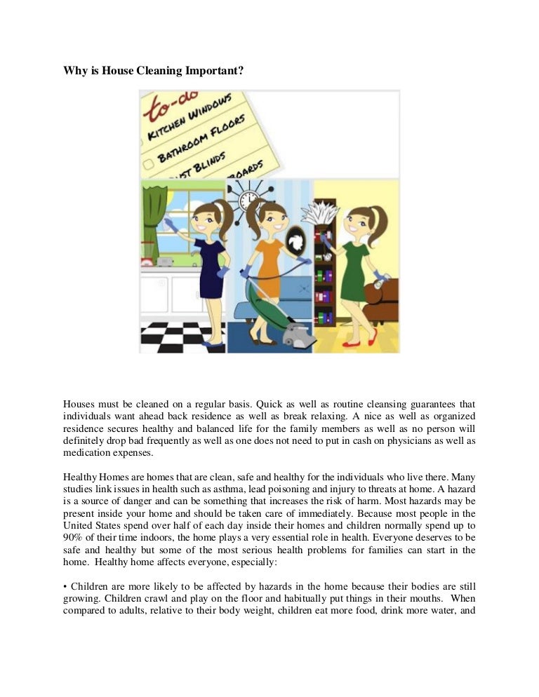 Why is House Cleaning Important?