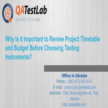Why Is It Important to Review Project Timetable and Budget Before Choosing Te...