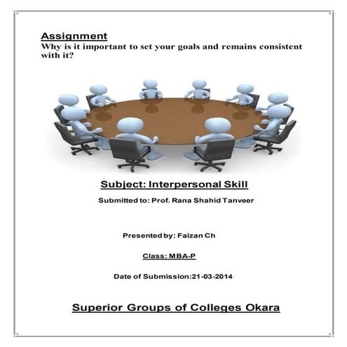 Why is it important to set goal and remain consistant with it !