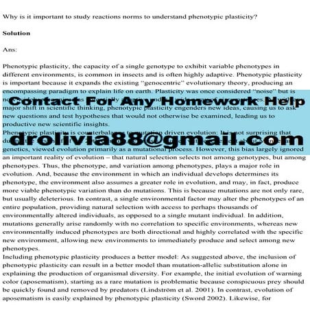 Why is it important to study reactions norms to understand phenotypi.pdf