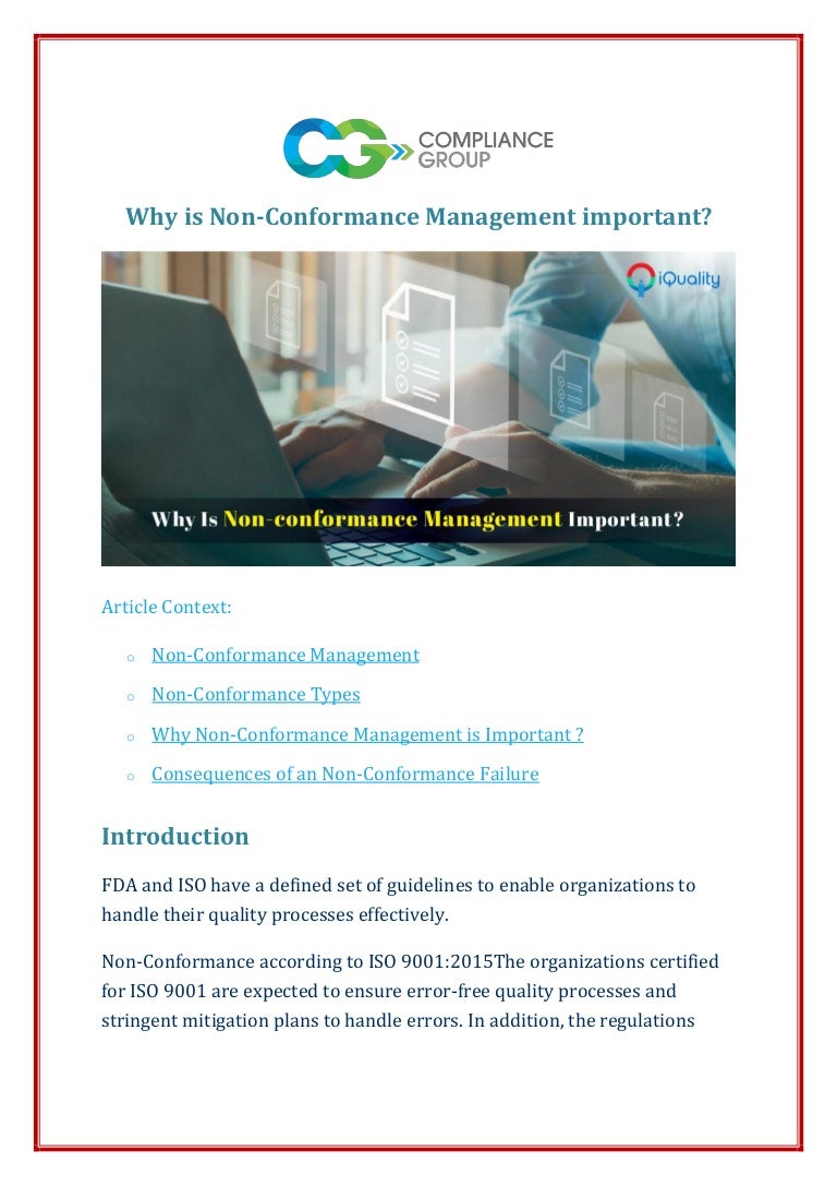 Why is non conformance management important? 3 whyisnon conformancemanagementimportant 211115155508 thumbnail 4