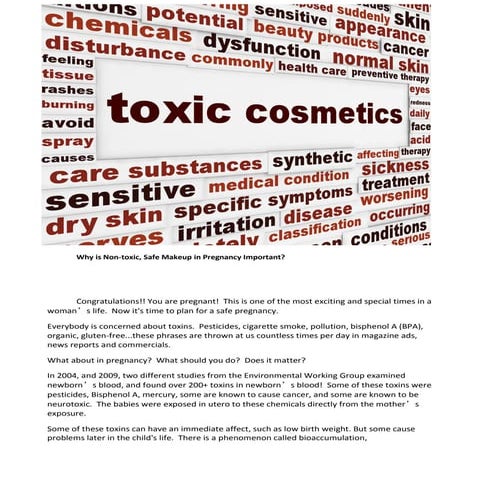 Why is Non-toxic, Safe Makeup in Pregnancy Important?