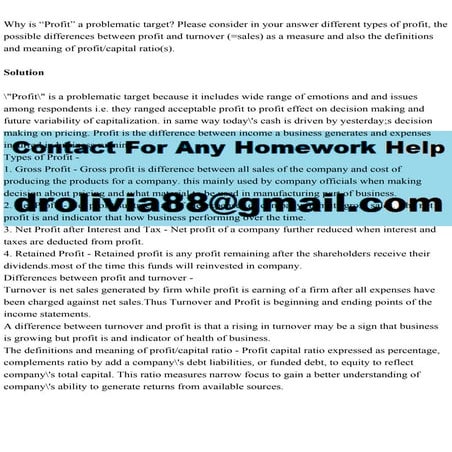 Why is “Profit” a problematic target Please consider in your answer.pdf