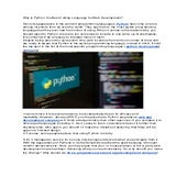 Why is Python the Best Coding Language for Web Development? | PDF