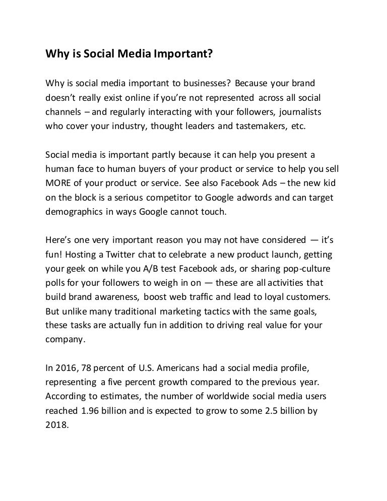 Why is social media important