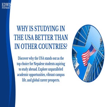 Why is Studying in USA Better Than in Other Countries? | PPT