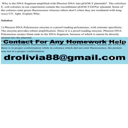 Why is the DNA fragment amplified with Phusion DNA into pGEM-T plasmi.pdf