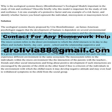 Why is the ecological systems theory (Bronfenbrenners Ecological M.pdf