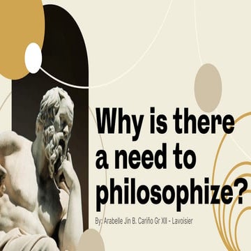 Why is there a need to Philosophize a ppt | PDF