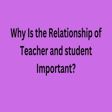 Dynamics for teacher student relationship | PDF