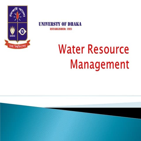 Why is water resources management critical